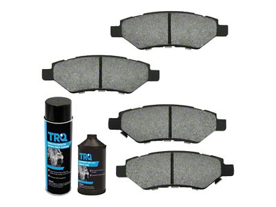 Semi-Metallic Brake Rotor, Pad, Brake Fluid and Cleaner Kit; Rear (10-15 Camaro LS, LT)