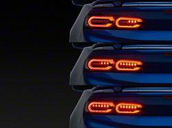 Sequential LED Tail Lights; Black Housing; Clear Lens (16-18 Camaro w/ Factory LED Tail Lights)