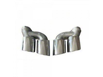 Short Exhaust Tips; Polished (12-15 Camaro ZL1)