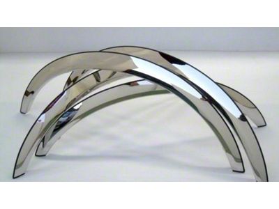 Short Style Fender Trim; Polished (93-02 Camaro)