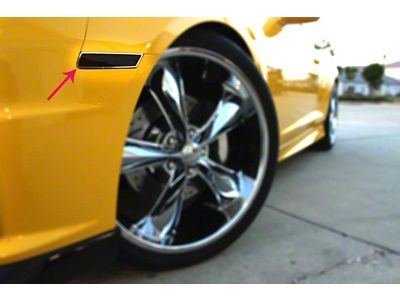 Side Marker Trim; Polished; 4-Piece (10-13 Camaro)