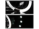 Signature Series LED Halo Projector Headlights; Black Housing; Clear Lens (98-02 Camaro)