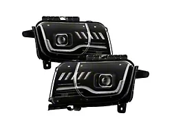 Signature Series Projector Headlights; Black Housing; Smoked Lens (10-13 Camaro w/ Factory Halogen Headlights)