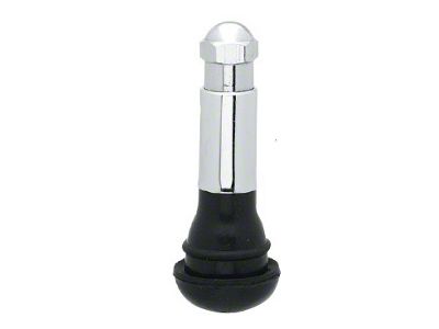 Snap-In Rubber Valve Stem; 1.50-Inch; Chrome (Universal; Some Adaptation May Be Required)