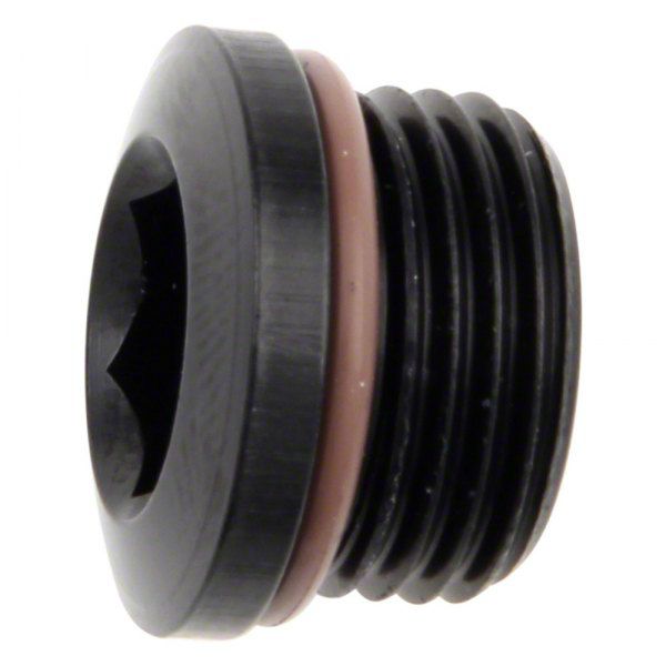Camaro Socket Hex Port Plug; -8AN; Black - Free Shipping
