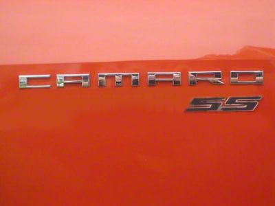 SS Emblem; Stainless Steel with Black Insert (10-23 Camaro)