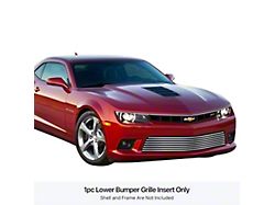 Stainless Steel Billet Lower Bumper Grille Overlay; Polished (14-15 Camaro SS)