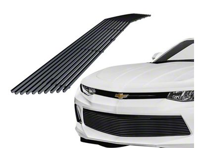 Stainless Steel Billet Lower Grille; Black (16-18 Camaro LT)