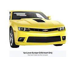 Stainless Steel Billet Lower Overlay Grille; Black (14-15 Camaro SS)