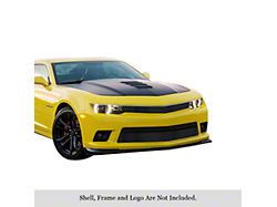 Stainless Steel Billet Upper and Lower Overlay Grilles; Black (14-15 Camaro LT w/ RS Package)