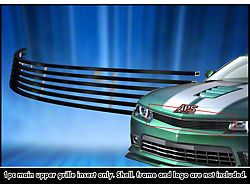 Stainless Steel Billet Upper Overlay Grille; Black (14-15 Camaro LT & SS w/ RS Package)
