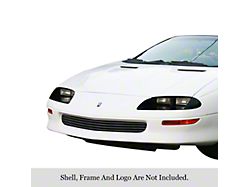 Stainless Steel Billet Upper Overlay Grille; Black (93-97 Camaro)