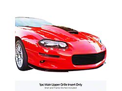 Stainless Steel Billet Upper Overlay Grille; Black (98-03 Camaro)