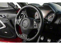 Steering Wheel Trim Cover; Carbon Fiber (16-24 Camaro)