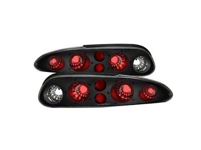 Style Tail Lights; Black Housing; Clear Lens (93-02 Camaro)