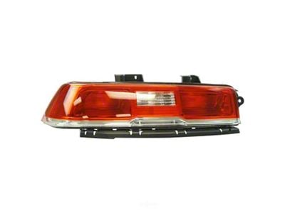Tail Light; Chrome Housing; Red Lens; Driver Side (14-15 Camaro w/ Factory Halogen Tail Lights)