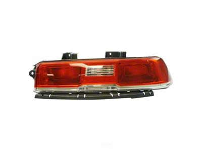 Tail Light; Chrome Housing; Red Lens; Passenger Side (14-15 Camaro w/ Factory Halogen Tail Lights)