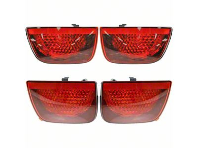 Tail Lights; Chrome Housing; Red Lens (10-12 Camaro RS; 2013 Camaro)