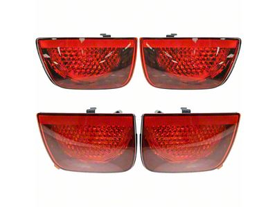 Tail Lights; Chrome Housing; Red Lens (10-12 Camaro RS; 2013 Camaro)