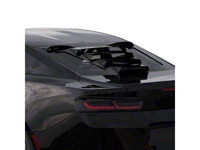 Tekno 1 Rear Window Louvers; Black (16-24 Camaro Coupe)