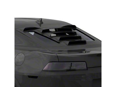 Tekno 1 Rear Window Louvers; Cyber Gray (10-15 Camaro Coupe)