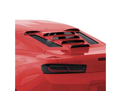 Tekno 1 Rear Window Louvers; Garnett Red (16-24 Camaro Coupe)