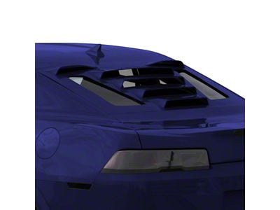 Tekno 1 Rear Window Louvers; Imperial Blue (10-15 Camaro Coupe)