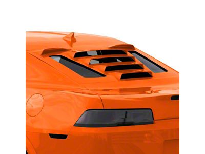 Tekno 1 Rear Window Louvers; Inferno Orange (10-15 Camaro Coupe)