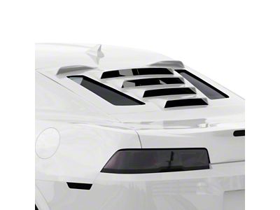 Tekno 1 Rear Window Louvers; Olympic White (10-15 Camaro Coupe)