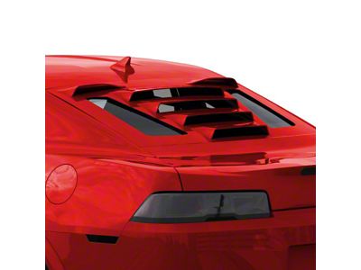 Tekno 1 Rear Window Louvers; Pull Me Over Red (10-15 Camaro Coupe)