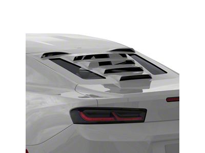 Tekno 1 Rear Window Louvers; Silver Ice (16-24 Camaro Coupe)