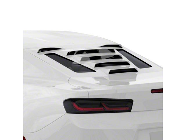 Tekno 1 Rear Window Louvers; Summit White (16-24 Camaro Coupe)