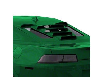 Tekno 1 Rear Window Louvers; Unripened Grn (10-15 Camaro Coupe)
