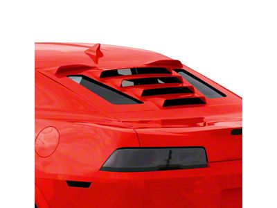 Tekno 1 Rear Window Louvers; Victory Red (10-15 Camaro Coupe)