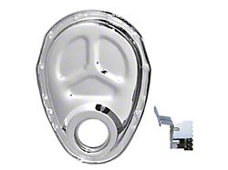 Timing Chain Cover and Timing Tab; Chrome (93-95 5.7L Camaro)
