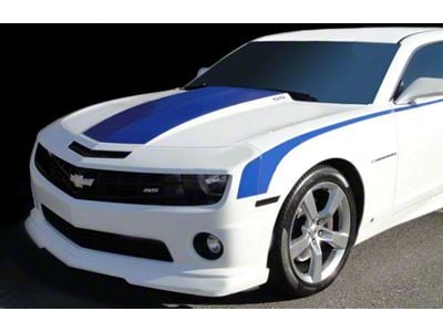 Top and Side Hockey Throwback Stripe; Matte Black (14-15 Camaro, Excluding SS)