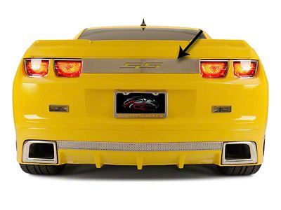 Trunk Lid Plate with SS Logo Inlay; Brushed (10-13 Camaro)