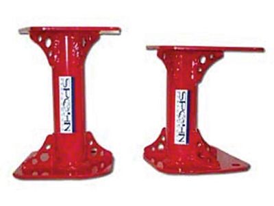 Tubular LSx Solid Motor Mounts; Bright Red (98-02 Camaro)