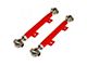 Tubular Rear Toe Links with Spherical Rod Ends; Bright Red (10-15 Camaro)