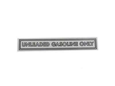 Unleaded Gasoline Only Decal (Universal; Some Adaptation May Be Required)