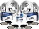 Vented Brake Rotor, Pad, Brake Fluid and Cleaner Kit; Front and Rear (10-15 Camaro LS, LT)