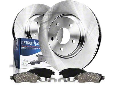 Vented Brake Rotor and Pad Kit; Front (2010 Camaro SS)