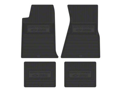 Vintage Rubber Style Floor Mats with Block Letters and Rally Sport Logo (93-02 Camaro)
