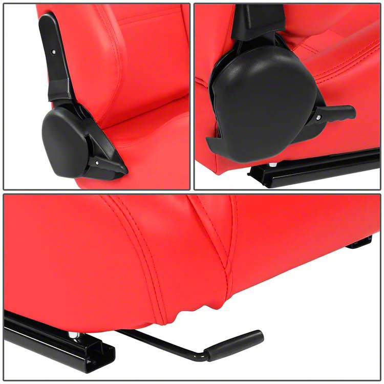 1 X TANAKA UNVERSAL TAN PVC LEATHER RACNG SEAT DUAL RECLNER