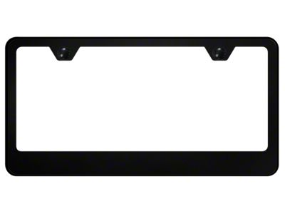 Wide Bottom License Plate Frame; Black (Universal; Some Adaptation May Be Required)