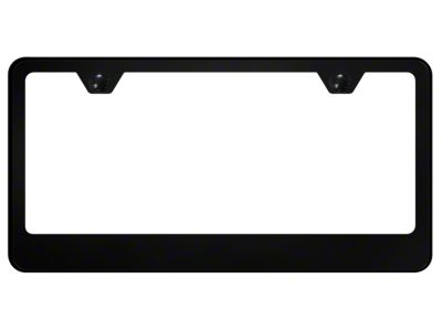 Wide Bottom License Plate Frame; Black (Universal; Some Adaptation May Be Required)