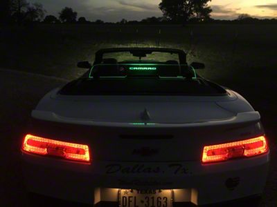 Wind Deflector with Camaro Logo; Clear; Extreme Multi-Color Lighting Kit (11-15 Camaro Convertible)