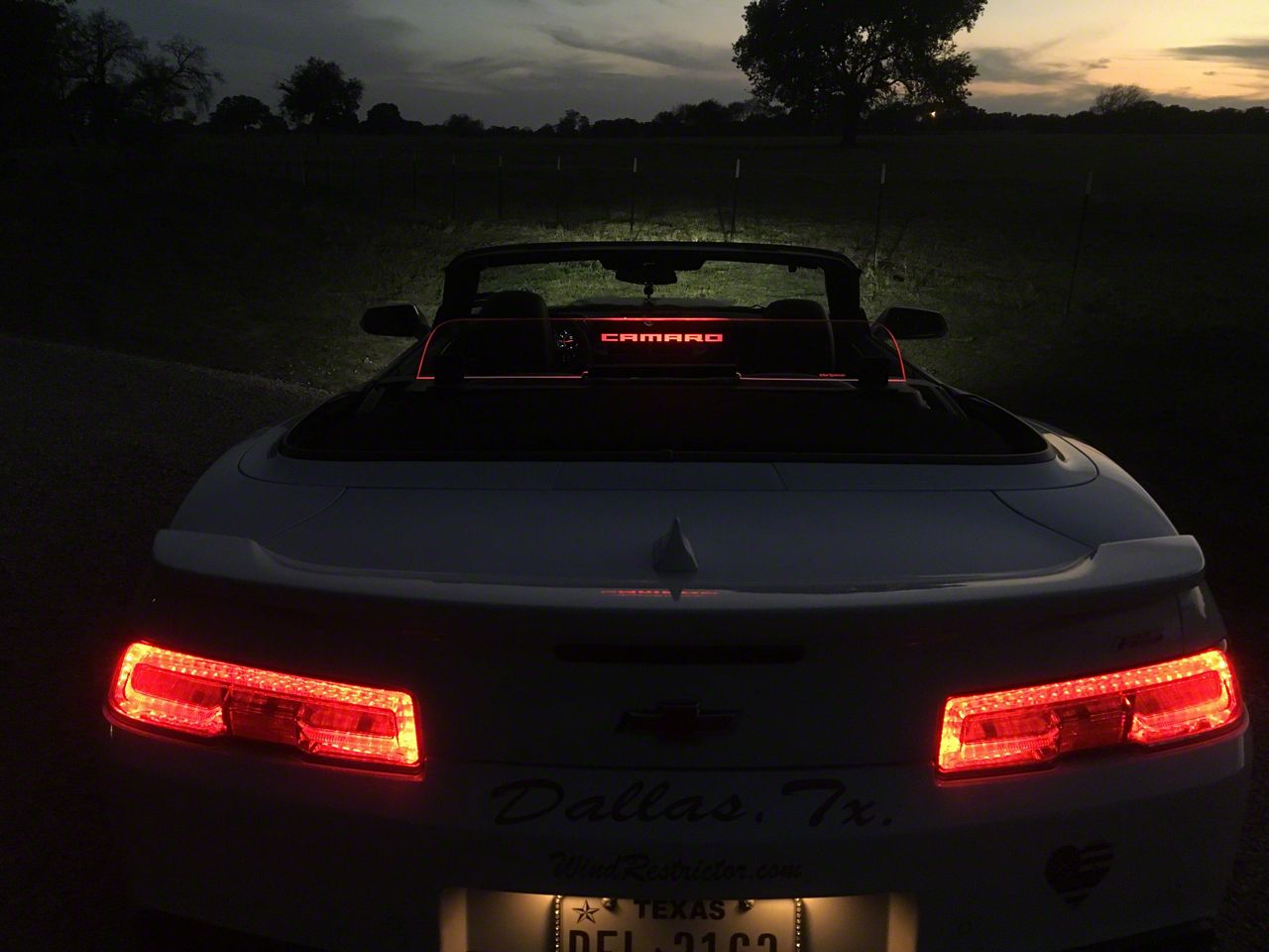 【YOURNUS】Camaro Track Wind Breaker Camaro Wind Deflector with Camaro Logo; Clear; Extreme Multi