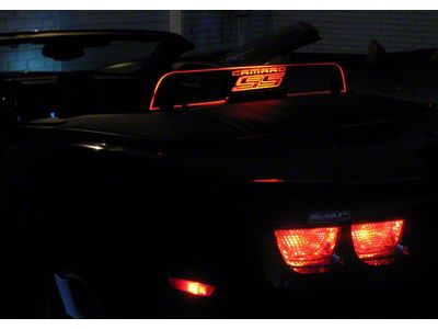 Wind Deflector with Camaro SS Logo; Clear; Extreme Multi-Color Lighting Kit (11-15 Camaro Convertible)