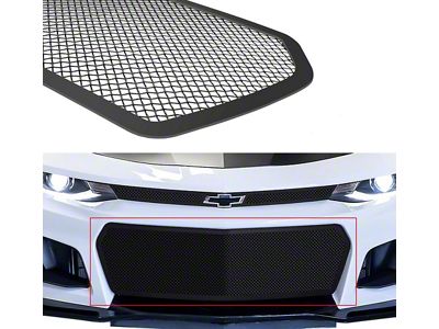 Wire Mesh Lower Grille; Black (19-24 Camaro ZL1)